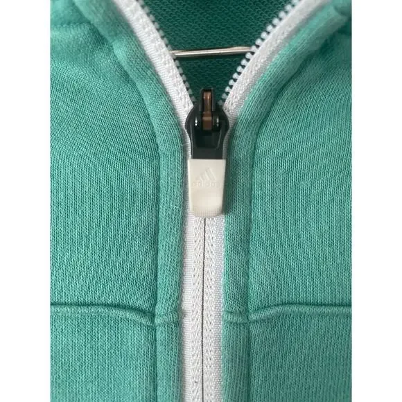 ADIDAS WOMEN'S CHANGEOVER 1/2 ZIP PULLLOVER SWEATER Green Blokecore Athletisure - Picture 5 of 11